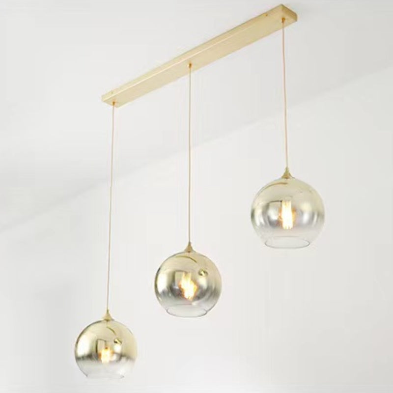 Modern LED Pendant Lights Glass Ball Hanging Lamp For Dining Room, Bedroom