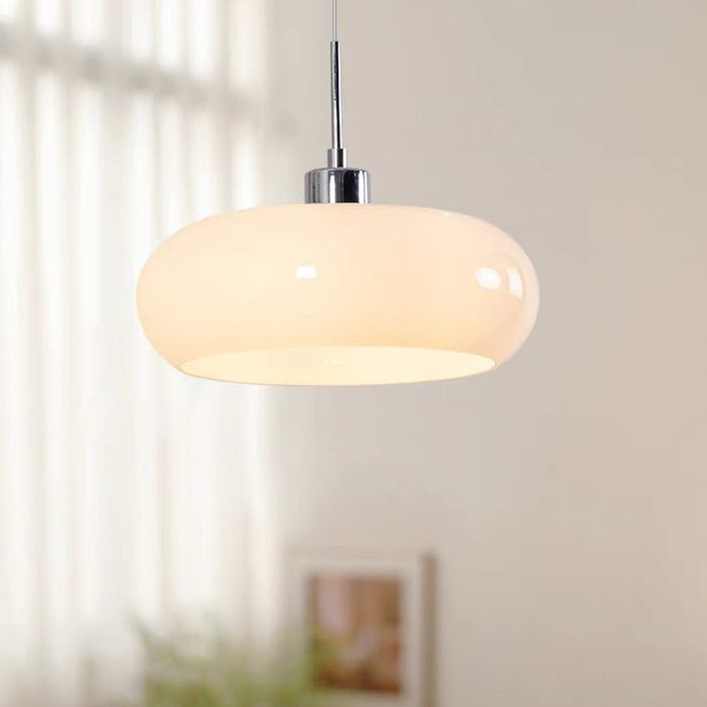 Hailie Bread Shape Glass Pendant Light, 2 Colour, DIA 28CM