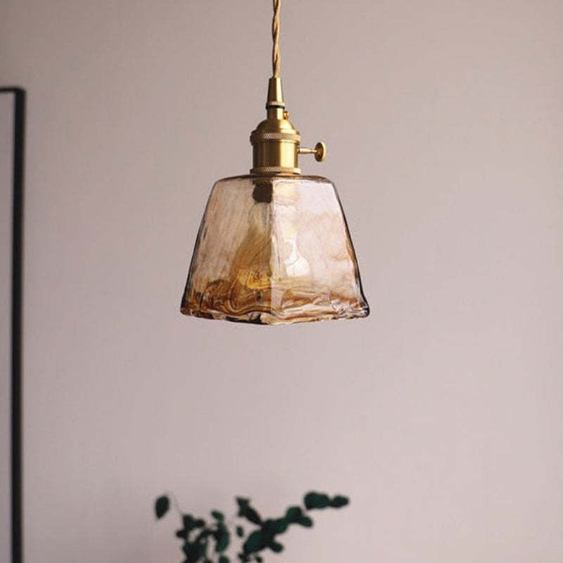 Nordic Modern Brass Glass Pendant Lights For Dining Room
