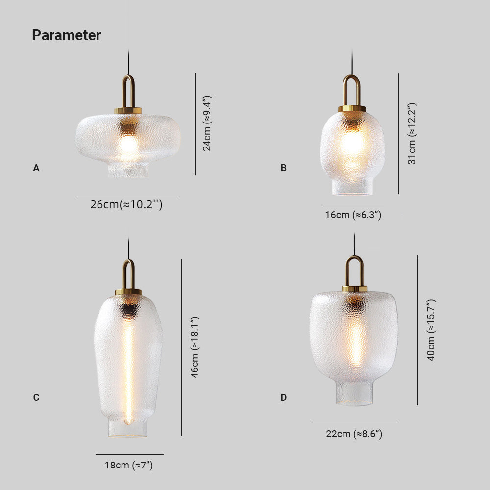 Hailie Frosted Glass Pendant Light, DIA 26/18/22CM