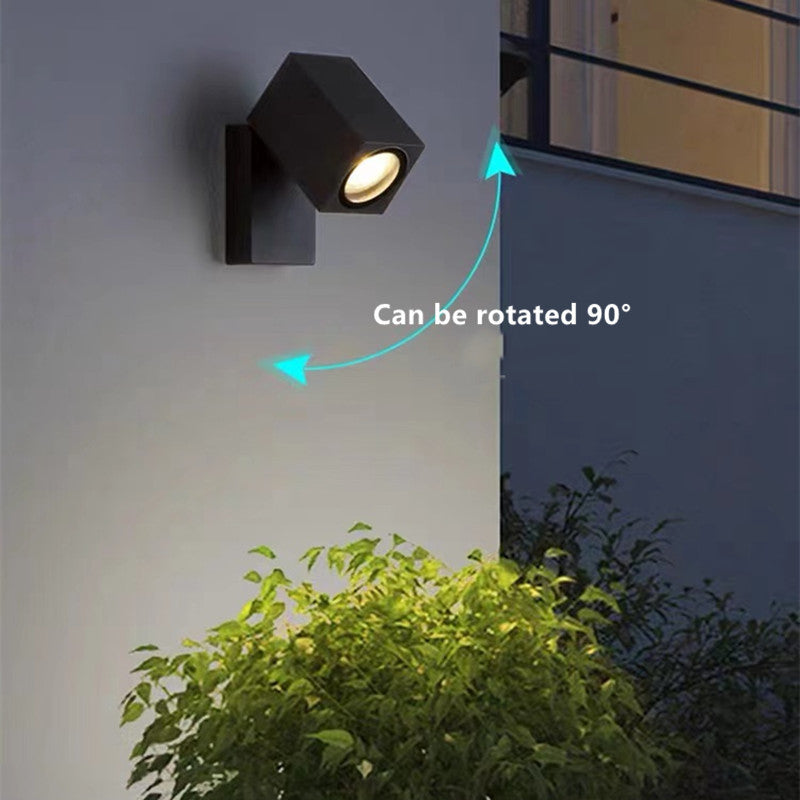 Outdoor Waterproof Rotatable decorative Spotlight With Wall Lamp