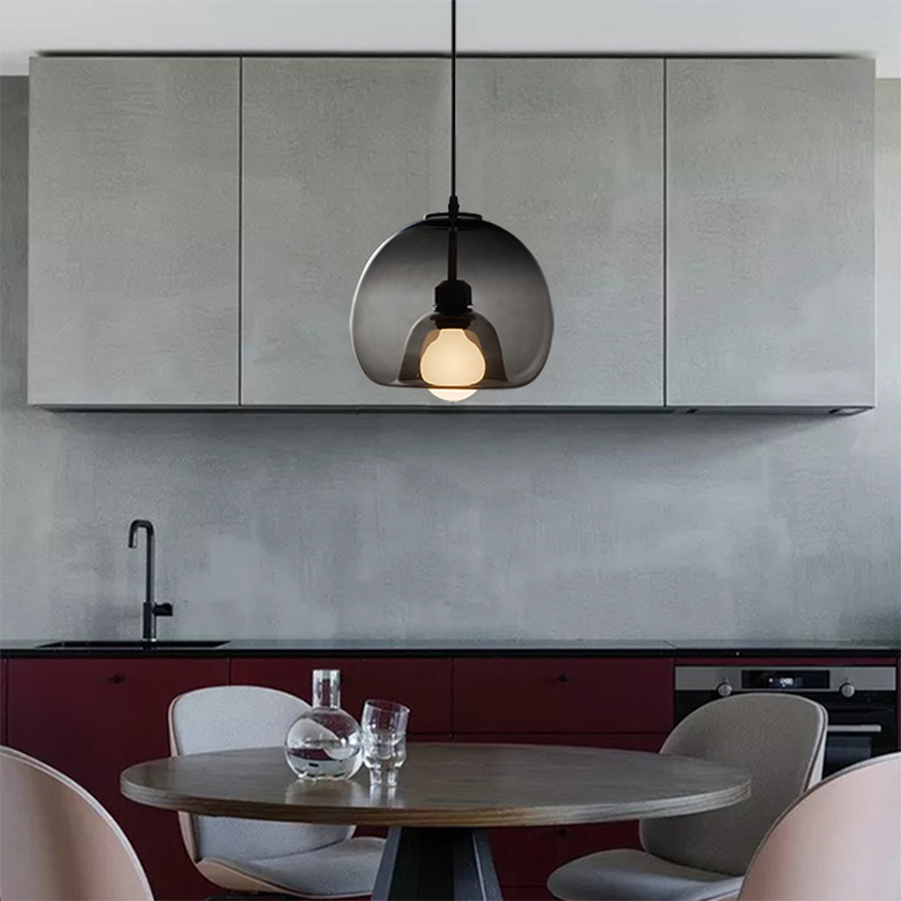 Hailie Glass Pendant Light, 2 Colour, DIA 25CM