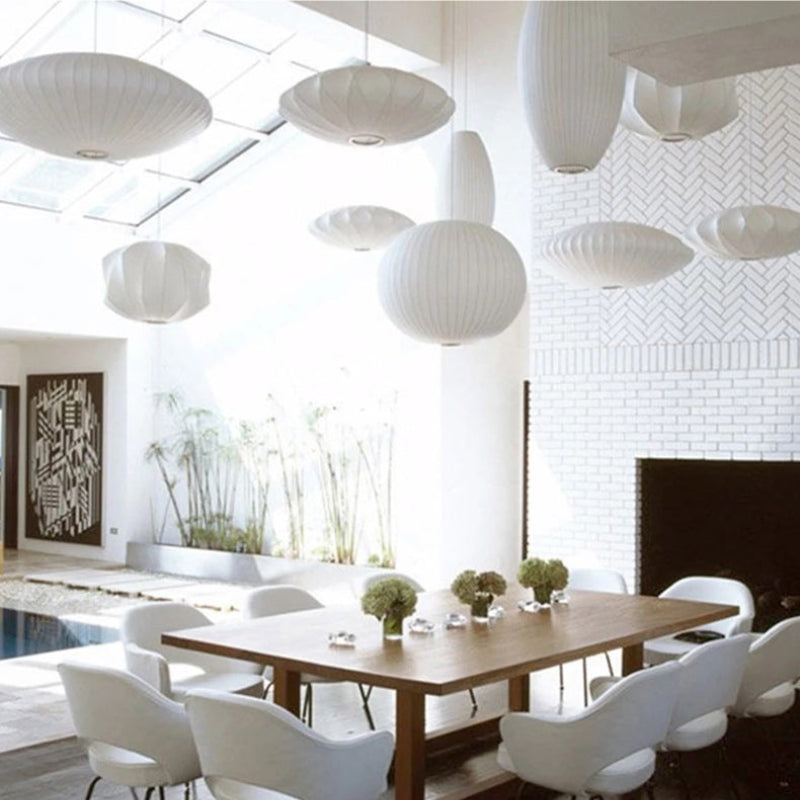 Renée Pendant Light, Artificial Silk, 6 Style