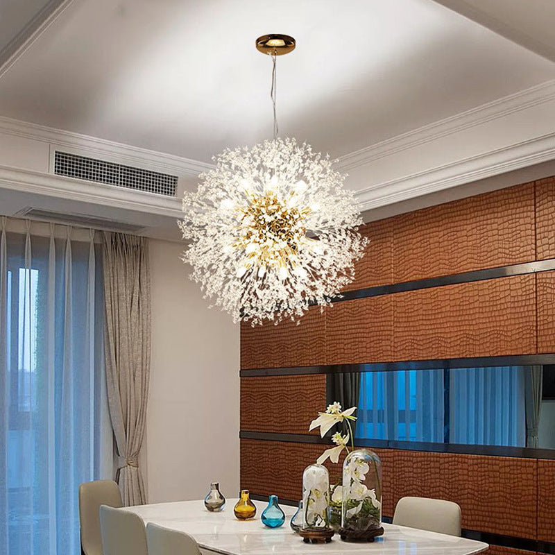 Nordic Dandelion Crystal Romantic Chandelier for Bar & Bedroom