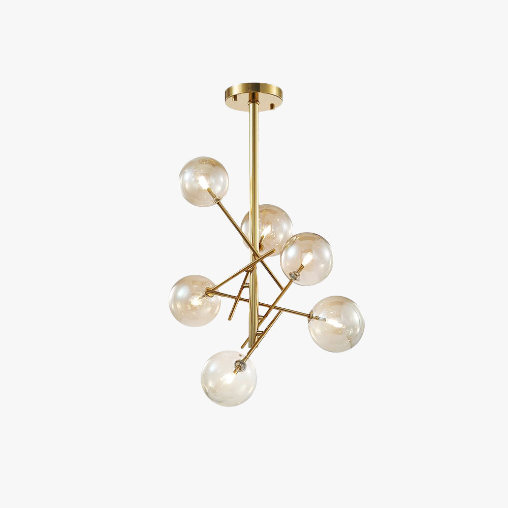 Valentina Gold Pendant Light, 6/8 Heads