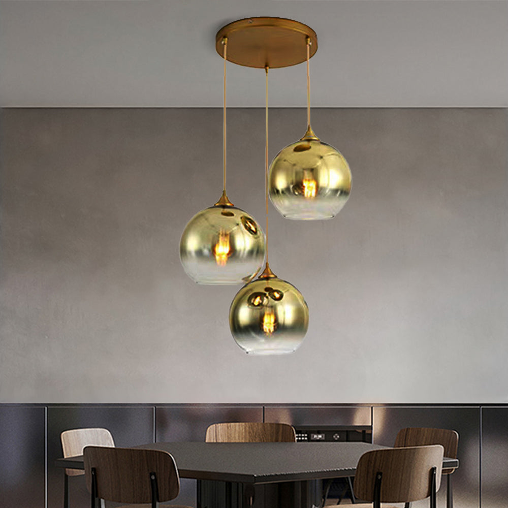 Modern LED Pendant Lights Glass Ball Hanging Lamp For Dining Room, Bedroom