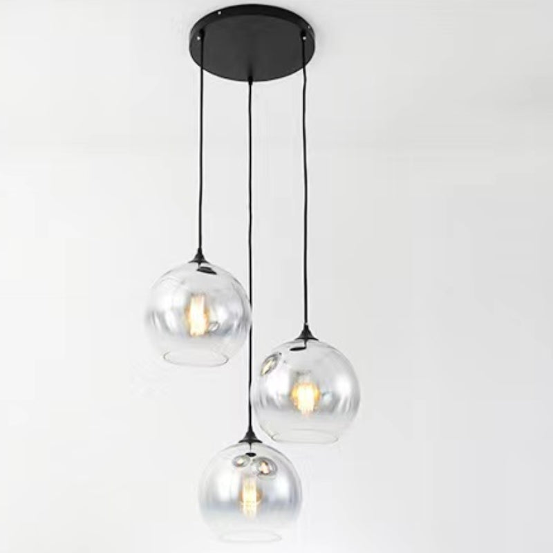 Modern LED Pendant Lights Glass Ball Hanging Lamp For Dining Room, Bedroom