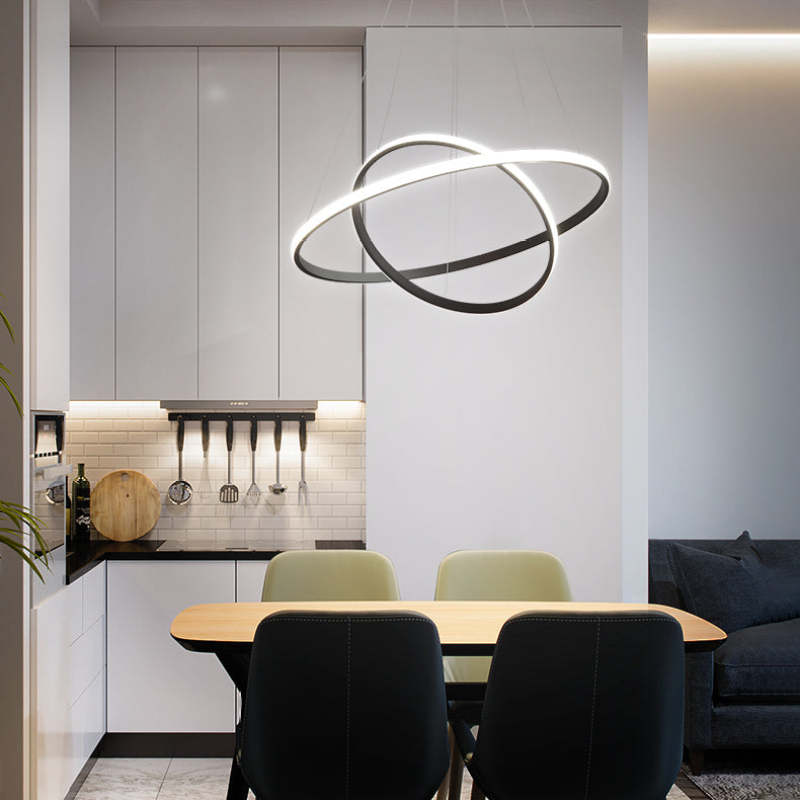 Arisha Pendant Light Outer Ring Illuminated, 2/3/4 Rings