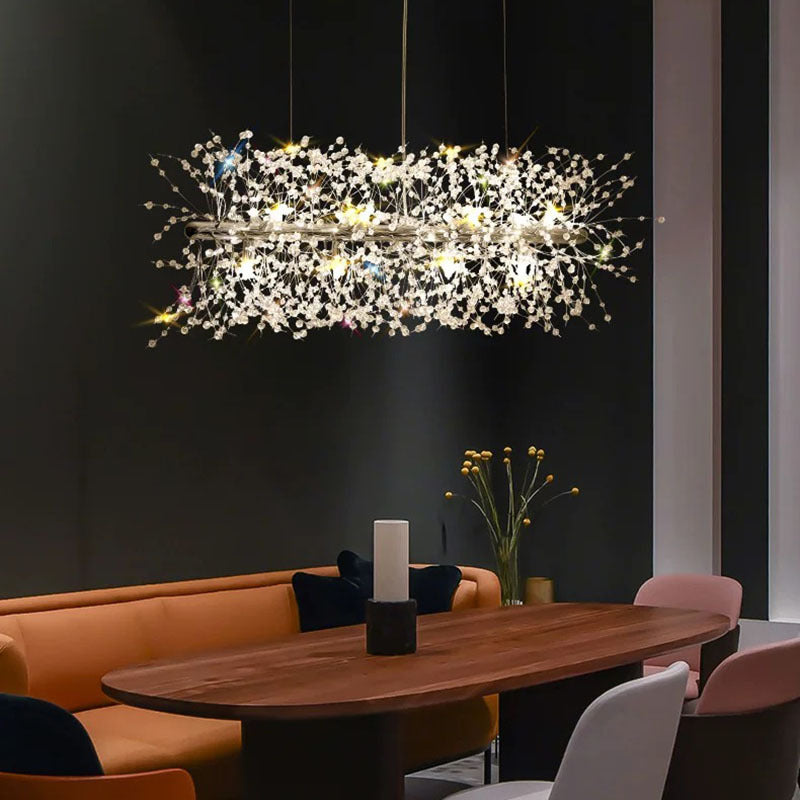 Nordic Creative Art Chandelier Crystal Pendant Light for Dining Room