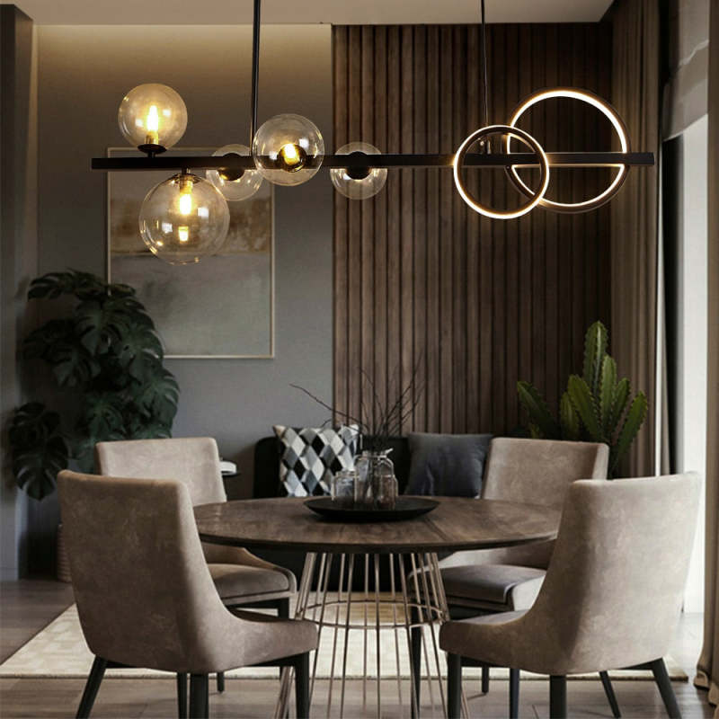 Artpad Linear Bubble Pendant Light Chandelier For Dining Room