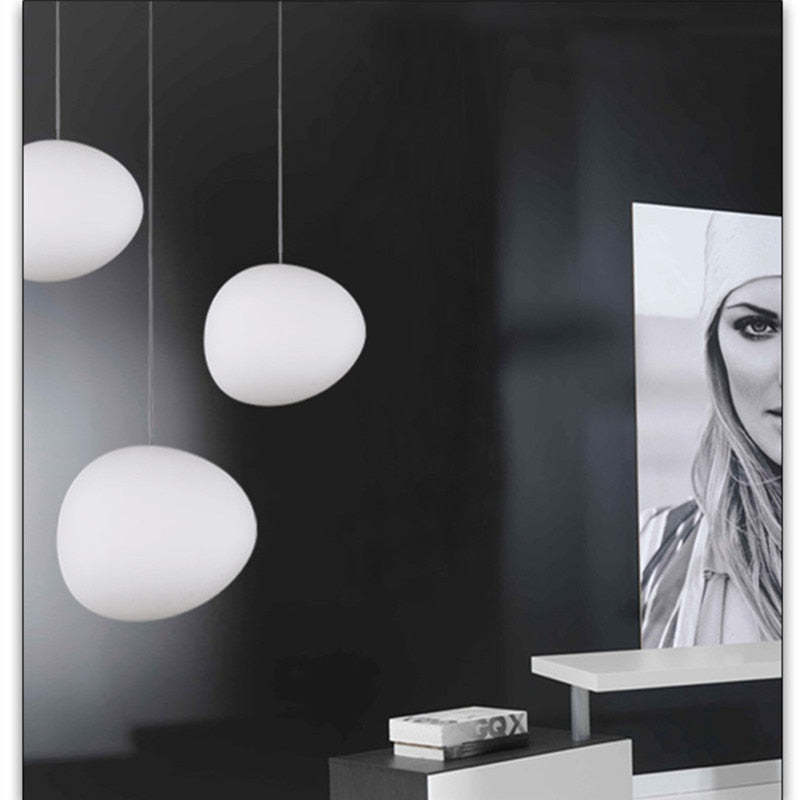 Hailie Egg-shaped Glass Pendant Light