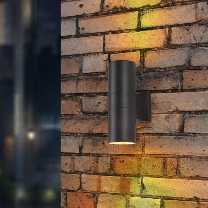 Orr Outdoor Wall Lamp Double-headed, Metal & Glass