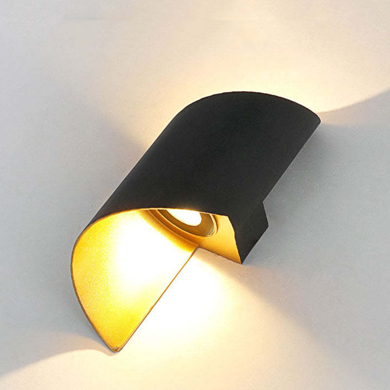 Outdoor Waterproof Metal Spiral Led Wall Lamp Night Light