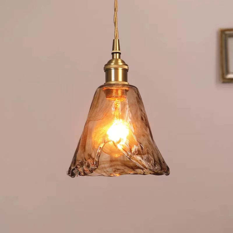 Nordic Modern Brass Glass Pendant Lights For Dining Room