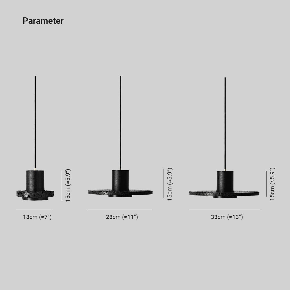 Zaid Black Pendant Light, DIA 18CM/28CM/33CM