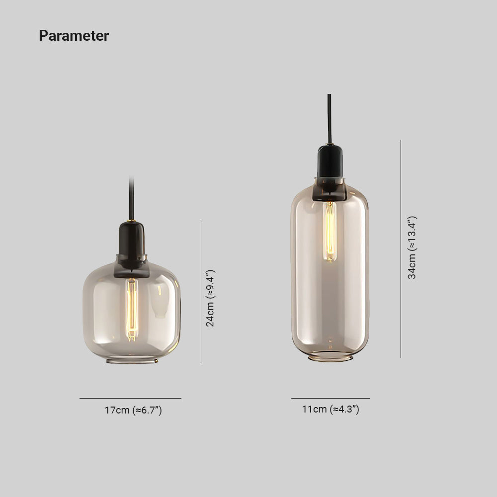 Hailie Cylinder Pendant Light, 2 Colour, DIA 11CM/17CM