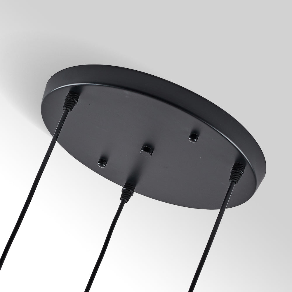 Hailie Pendant Light Water Ripple Cluster, Grey-3 Heads-Long