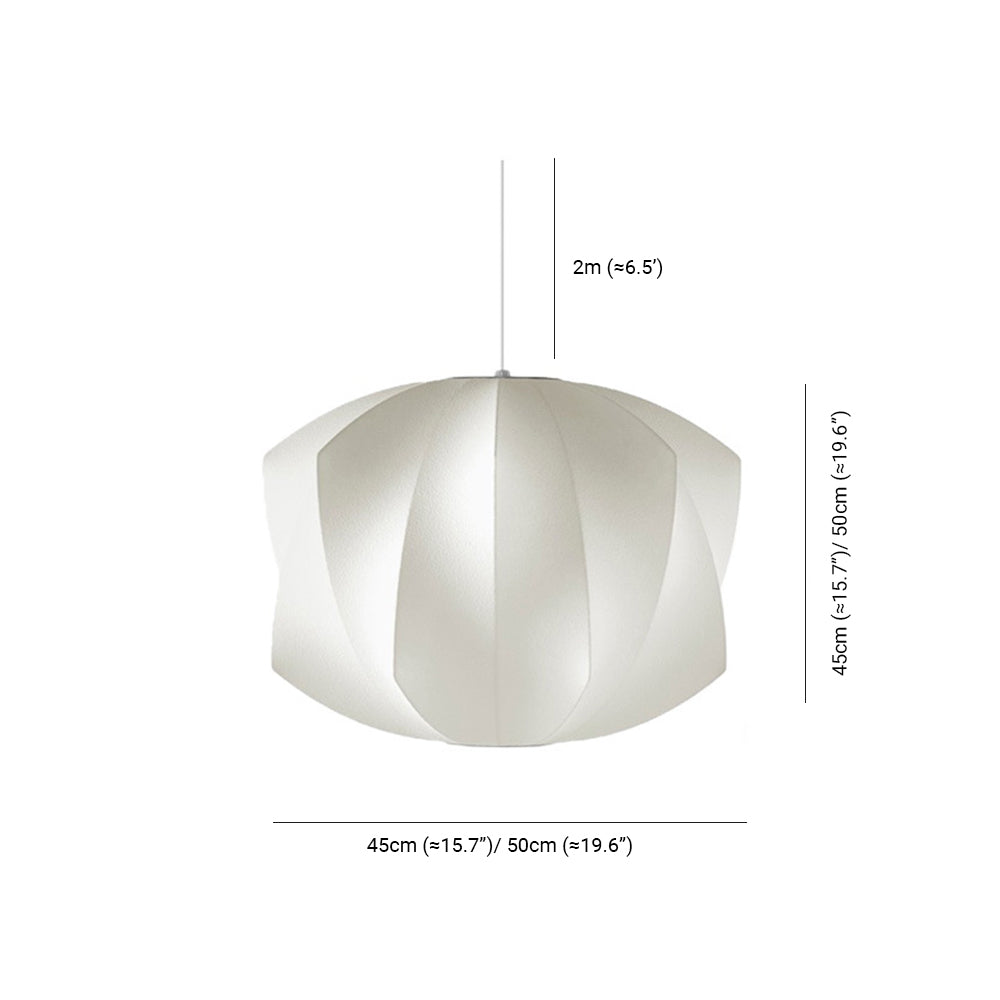 Renée Pendant Light, Artificial Silk, 6 Style