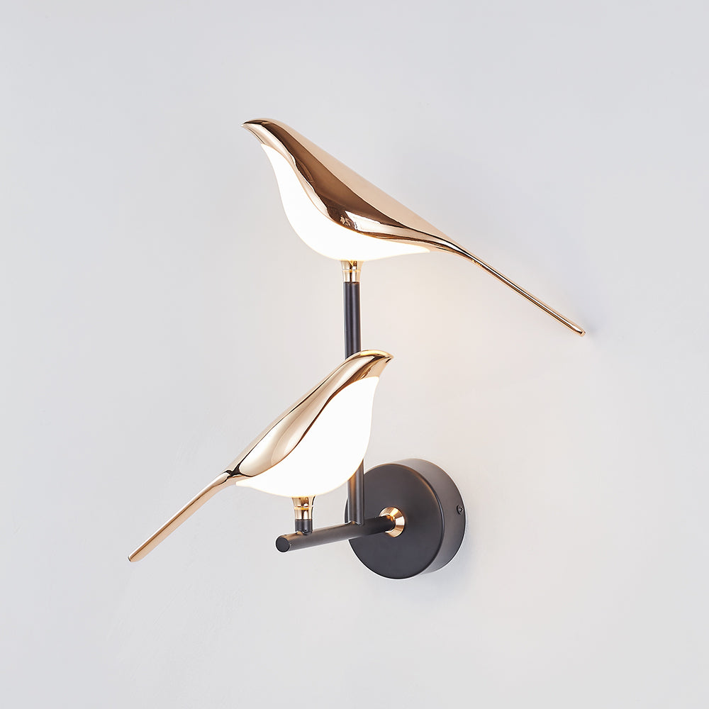Nordic Art Magpie Bird Bedside Led Wall Lamp Wall Scone For Bedroom
