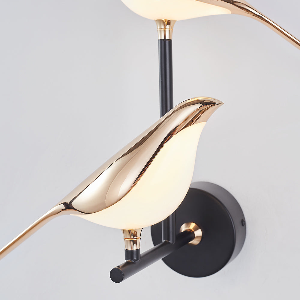 Nordic Art Magpie Bird Bedside Led Wall Lamp Wall Scone For Bedroom