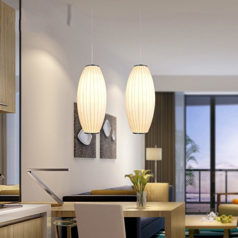Renée Pendant Light, Artificial Silk, 6 Style