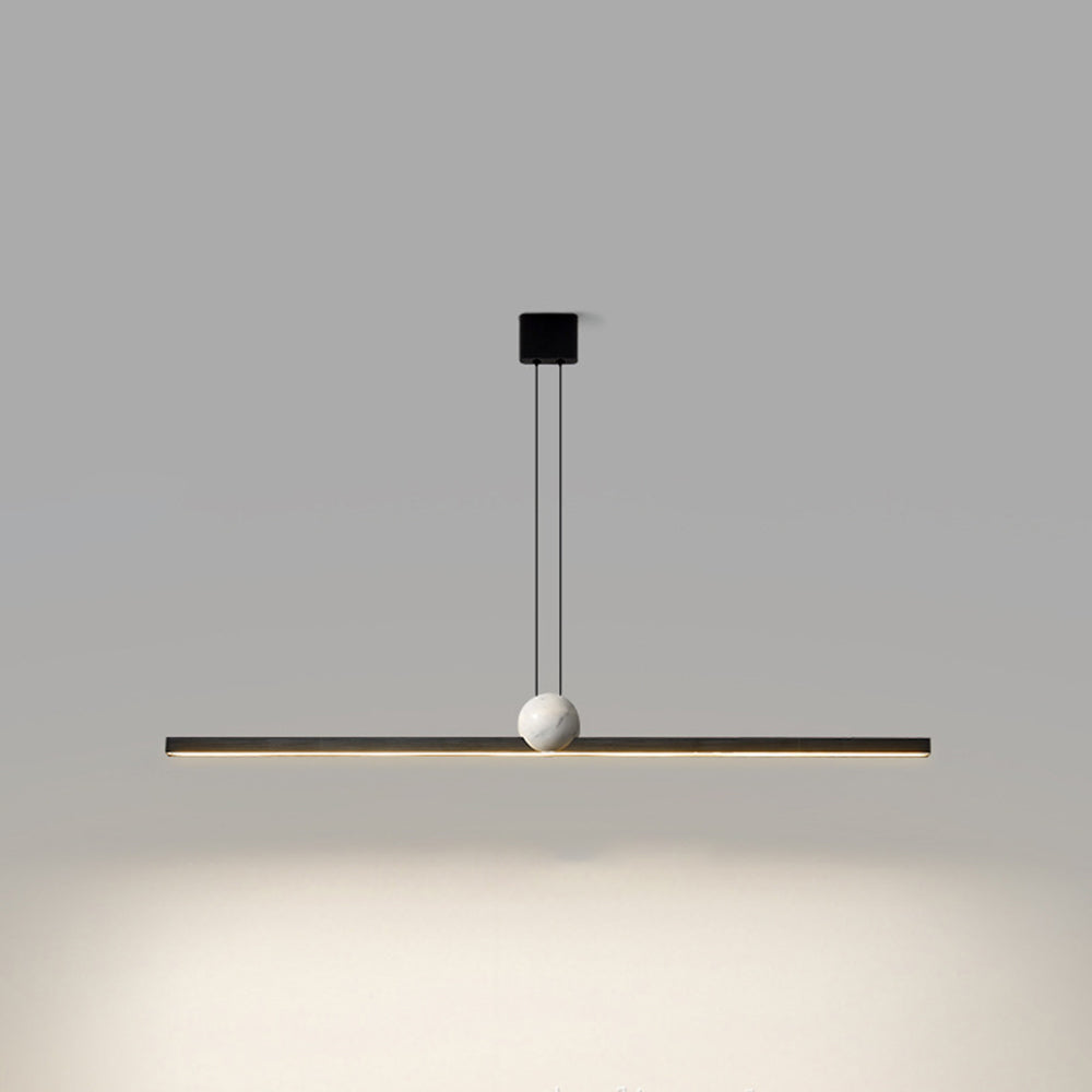 Edge Pendant Light 2 Colour, Metal & Marble, 90/120/150cm