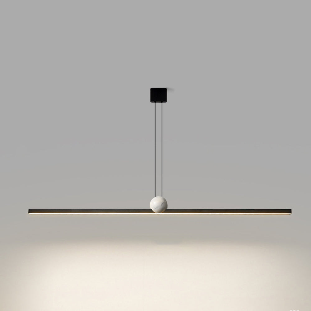 Edge Pendant Light 2 Colour, Metal & Marble, 90/120/150cm