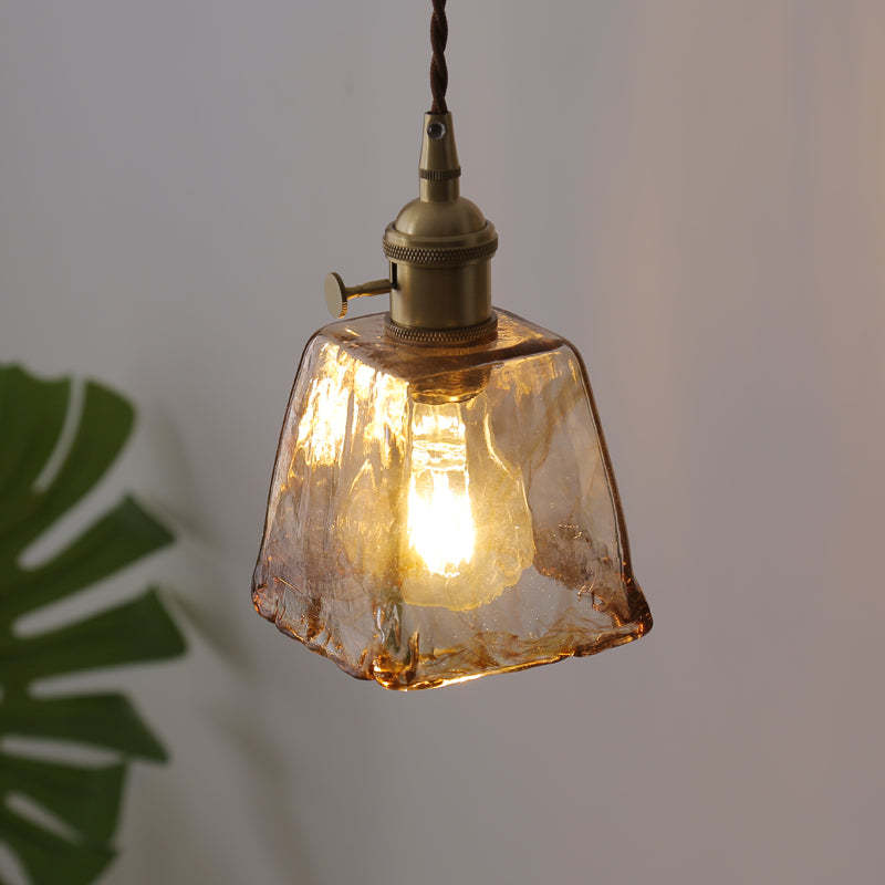 Nordic Modern Brass Glass Pendant Lights For Dining Room
