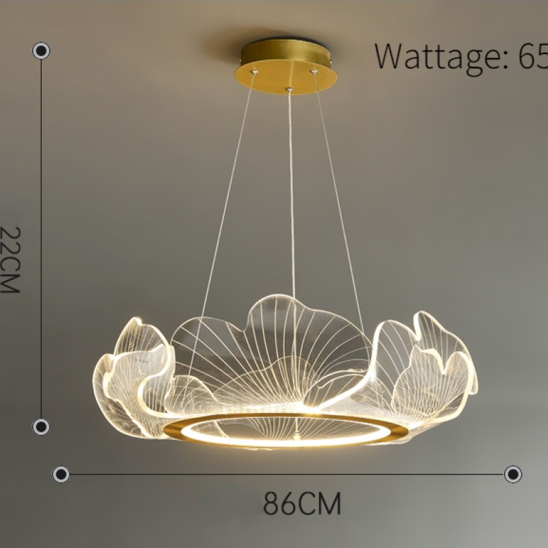 Modern Simple Fresh Acrylic LED Art Chandelier for Living Room