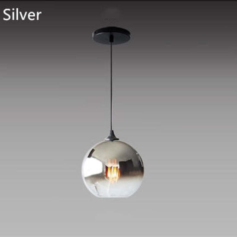 Modern LED Pendant Lights Glass Ball Hanging Lamp For Dining Room, Bedroom