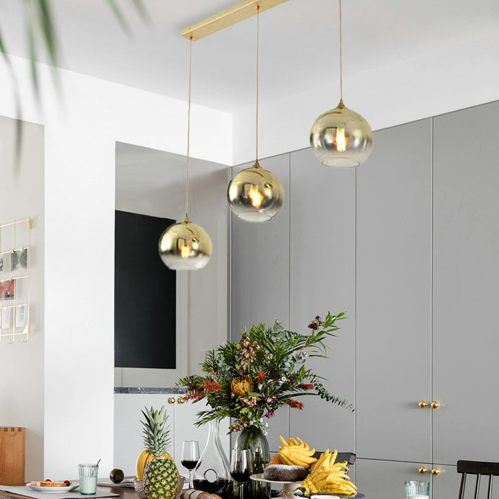 Modern LED Pendant Lights Glass Ball Hanging Lamp For Dining Room, Bedroom