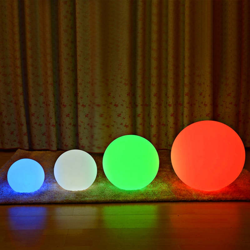 LED Neon Colour Sphere Shape PVC Floor Lamp Remote Control