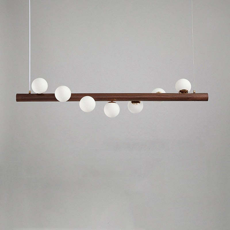 Valentina Pendant Light Bubble, Wood & Glass