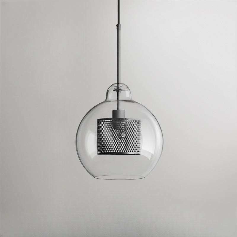 Oneal Pendant Light, Metal & Glass