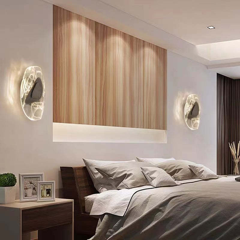 Modern Nordic Crystal LED Wall Lamp Wall Scone For Bedroom