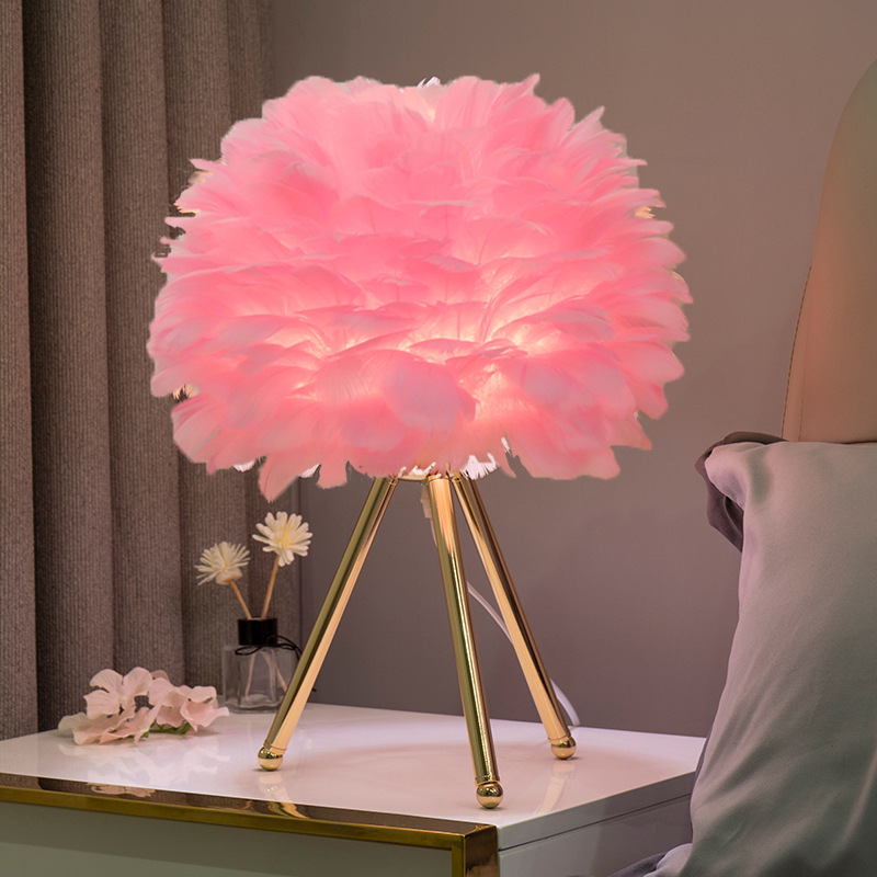 O'Moore Table Lamp Tripot, Feather