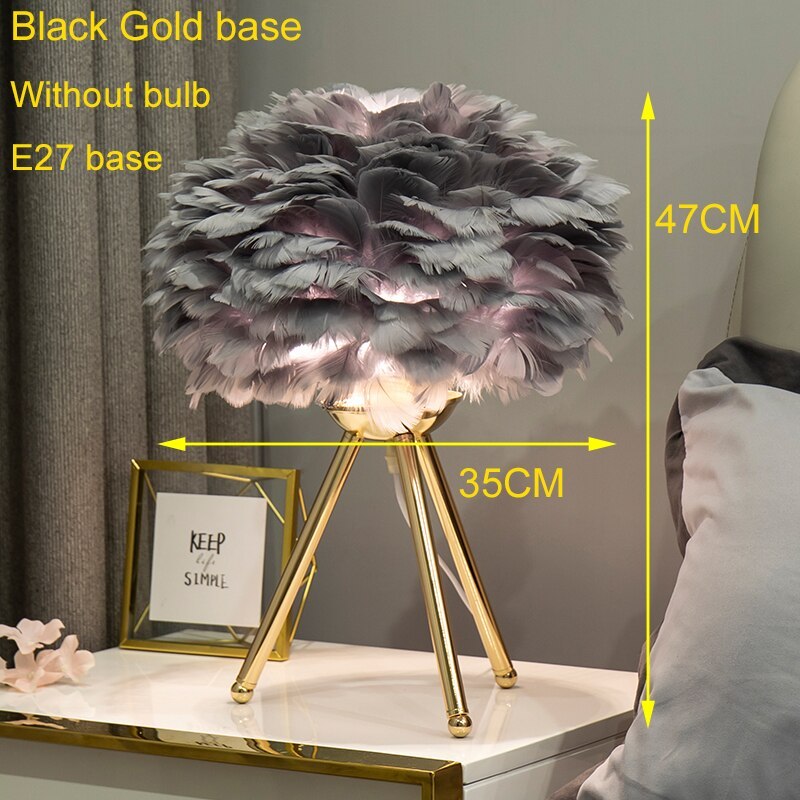 O'Moore Table Lamp Tripot, Feather