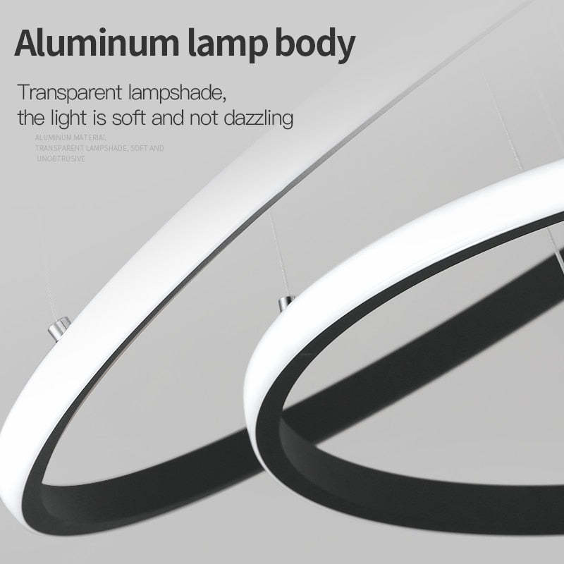 Arisha Pendant Light Outer Ring Illuminated, 2/3/4 Rings