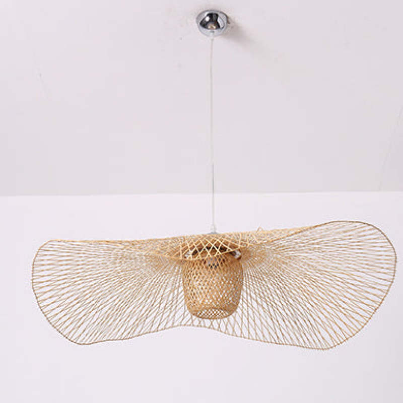 Rattan Weaving Cap Pendant Light for Dining Room