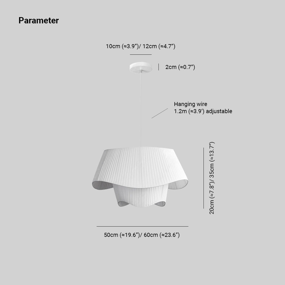 Renée Pendant Light 3 Colour Temperature Changeable, Fabric, Dia 50/60cm