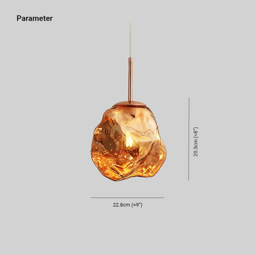 Mirza Glass Pendant Light, 4 Colour