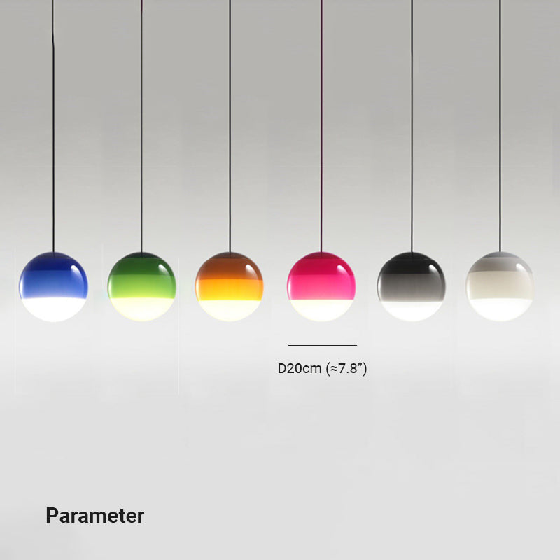 Valentina Colourful Glass Bubble Pendant Light, 6 Colour