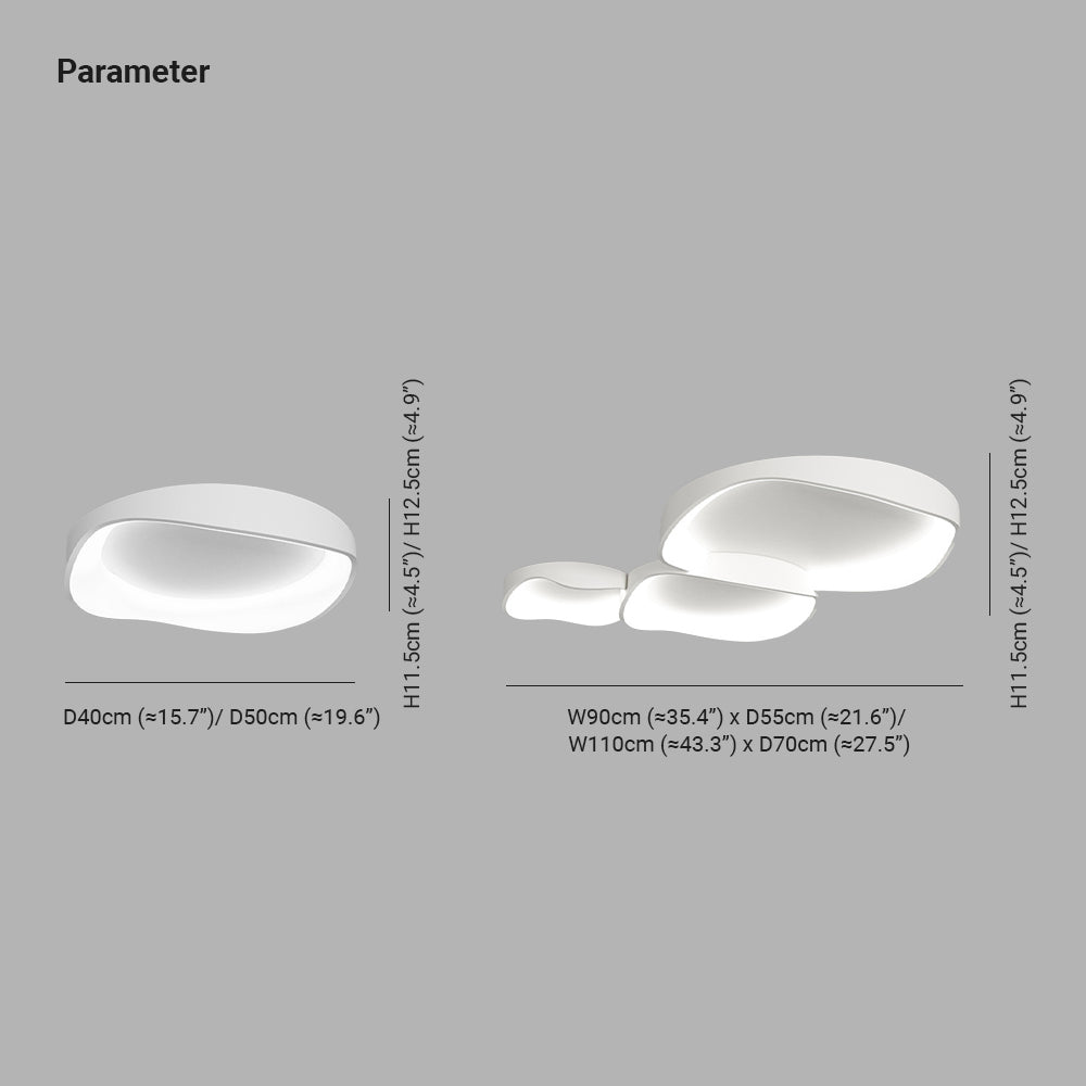 Arisha Flush Mount Ceiling Light Colour Temperature Switchable, Dia40/50/90/110cm