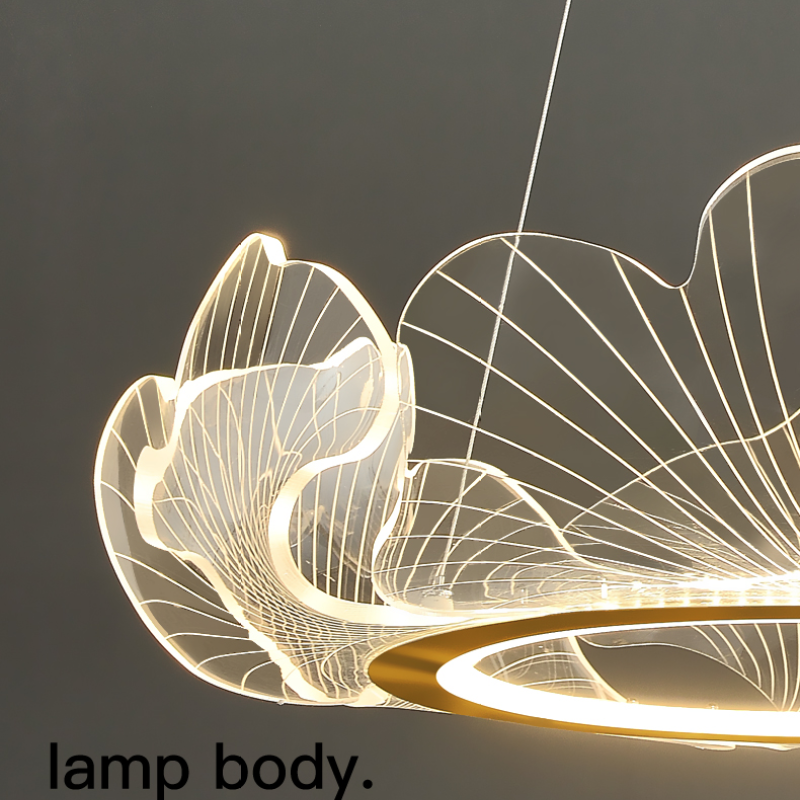 Modern Simple Fresh Acrylic LED Art Chandelier for Living Room