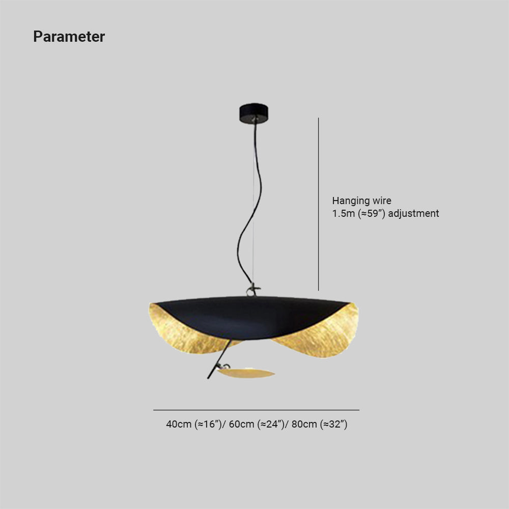Eveline Pendant Light 2 Colour, Gold foil, Dia 40/60/80CM