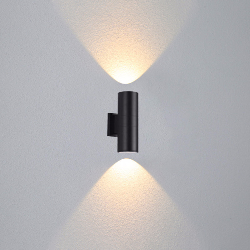 Orr Outdoor Wall Lamp Double-headed, Metal & Glass