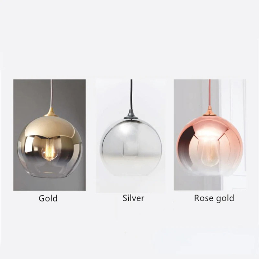Modern LED Pendant Lights Glass Ball Hanging Lamp For Dining Room, Bedroom
