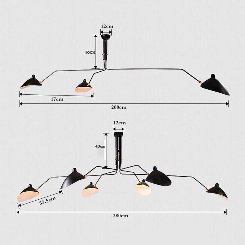 Schmitt Pendant Light, 3/6 Head