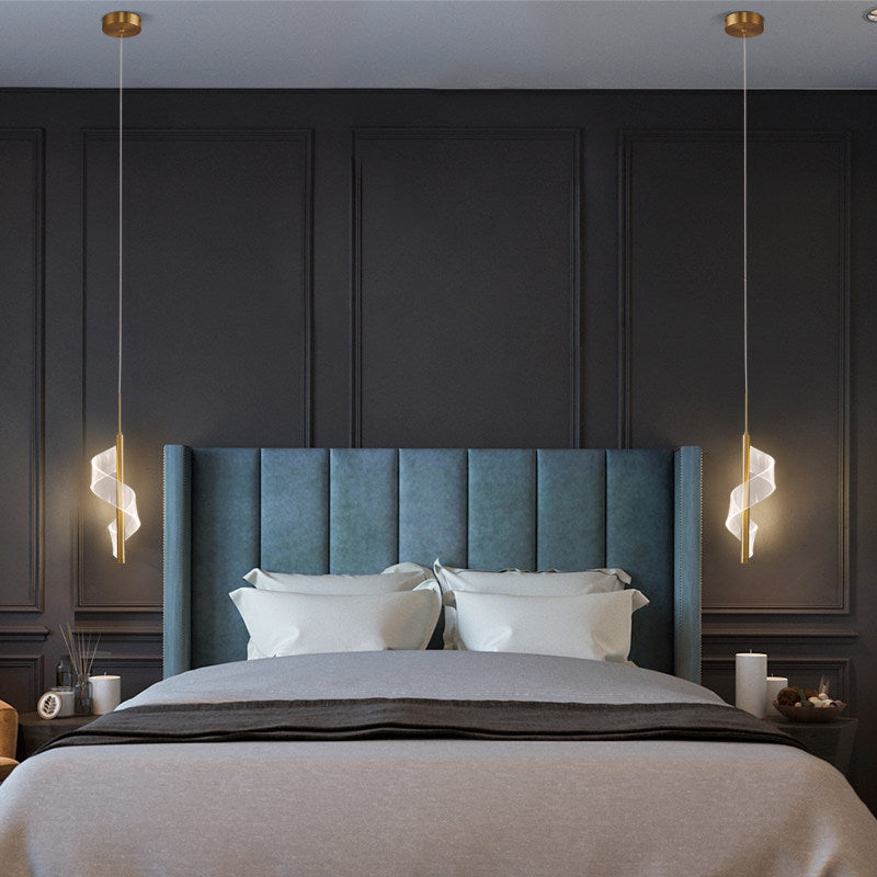 Nordic Metal Bedside Chandelier Pendant Light For Bedroom