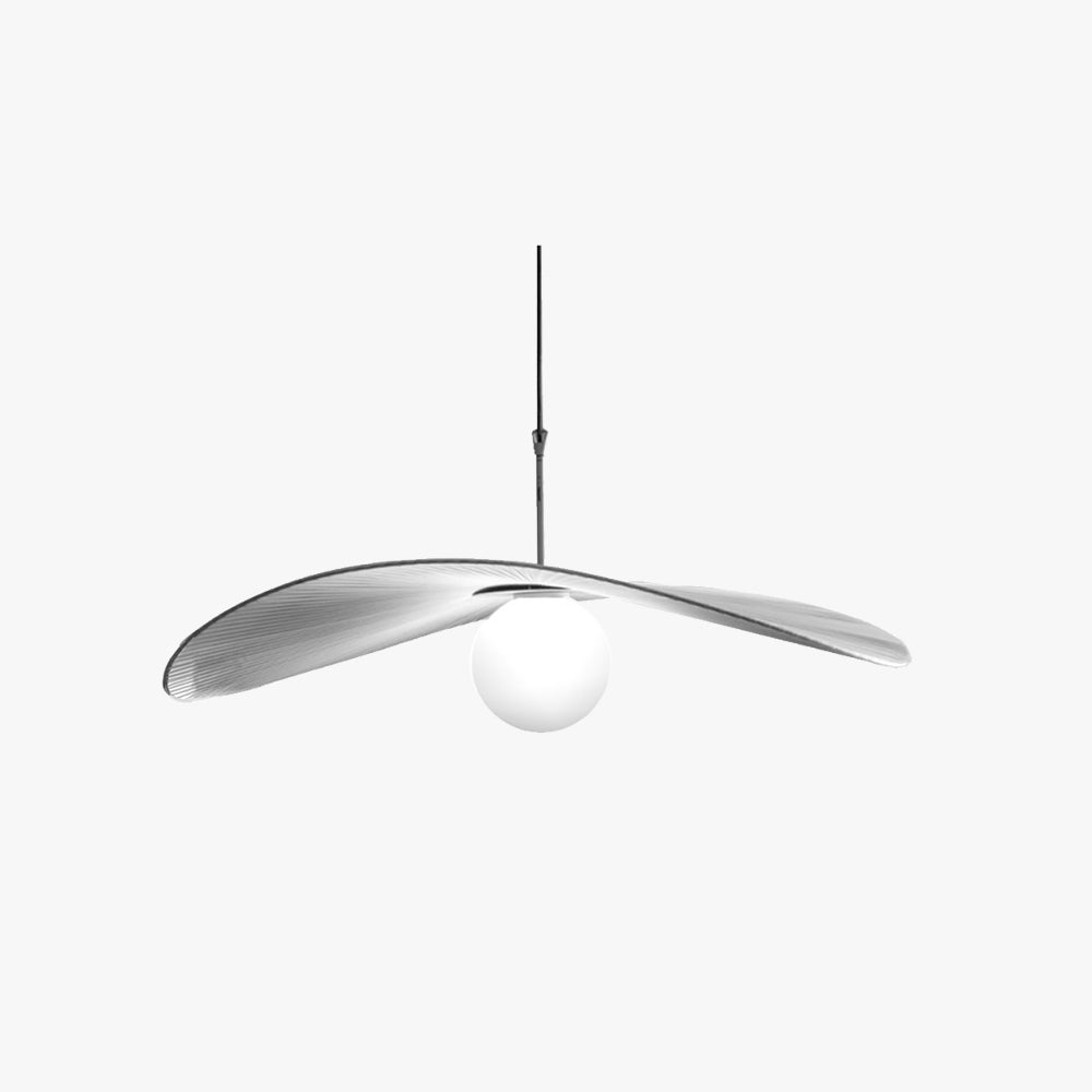 Renée Pendant Light 2 Colour, Fabric & Glass, Dia 50/60/80cm